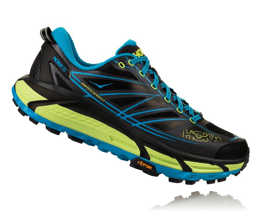 Hoka One One Mafate Speed 2 Trailskor Herr - Svarta/Blå - NMAGE-3175